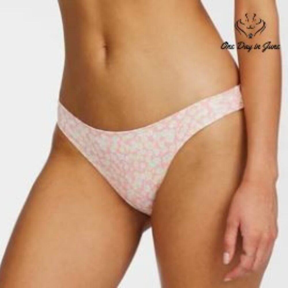Billabong Ditsy Darling Tropic Bikini Bottom Womens Pink Floral NWT Size L